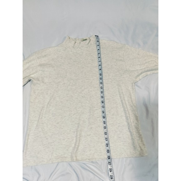 St. Johns Bay Woman's Cream long Sleeve Crew Neck Sweater - Picture 4 of 8